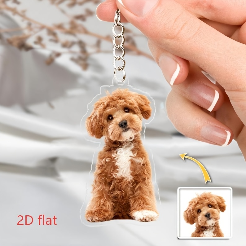 Gantungan Kunci Akrilik Kustom - Pet Portrait Custom ulasan dan harga