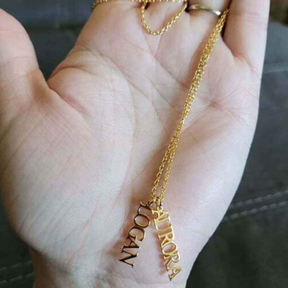 Kalung Nama Kustom Bahan Stain - Birth Flower Necklace ulasan dan harga
