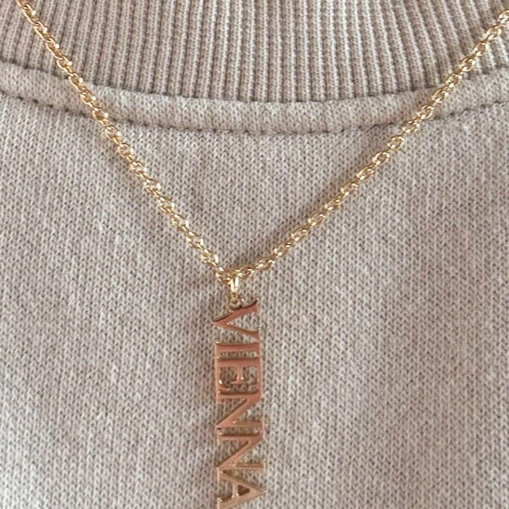 Kalung Nama Kustom Bahan Stain - Birth Flower Necklace ulasan dan harga