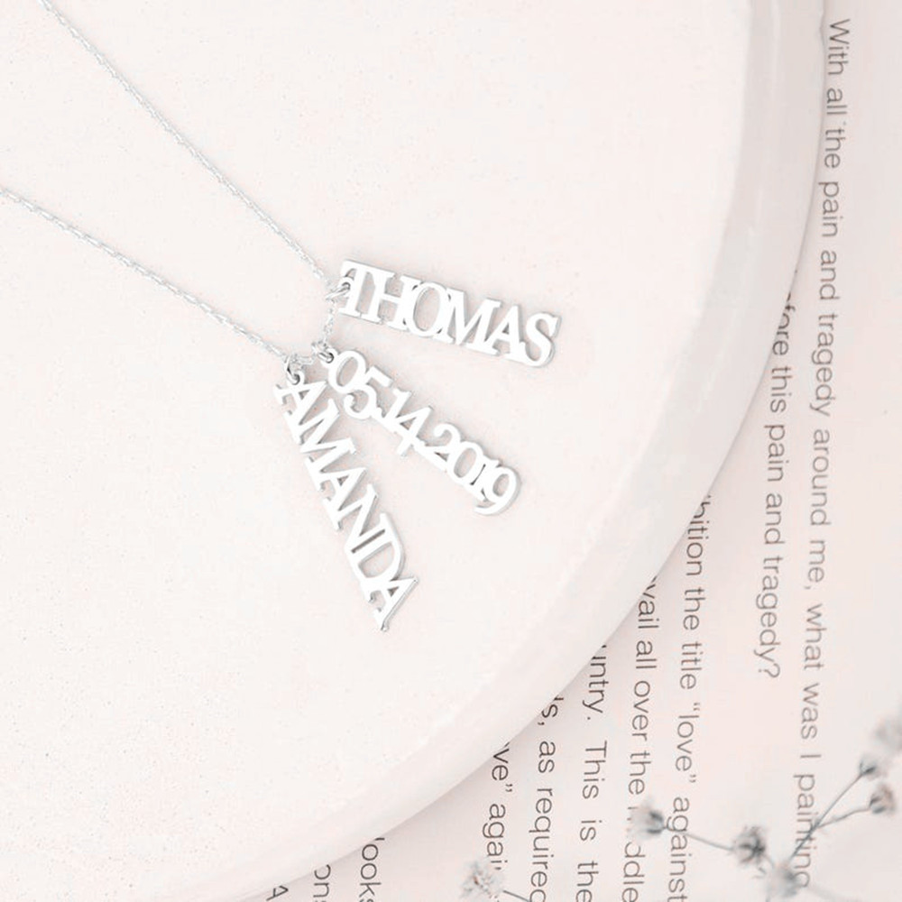 Kalung Nama Kustom Bahan Stain - Birth Flower Necklace ulasan dan harga