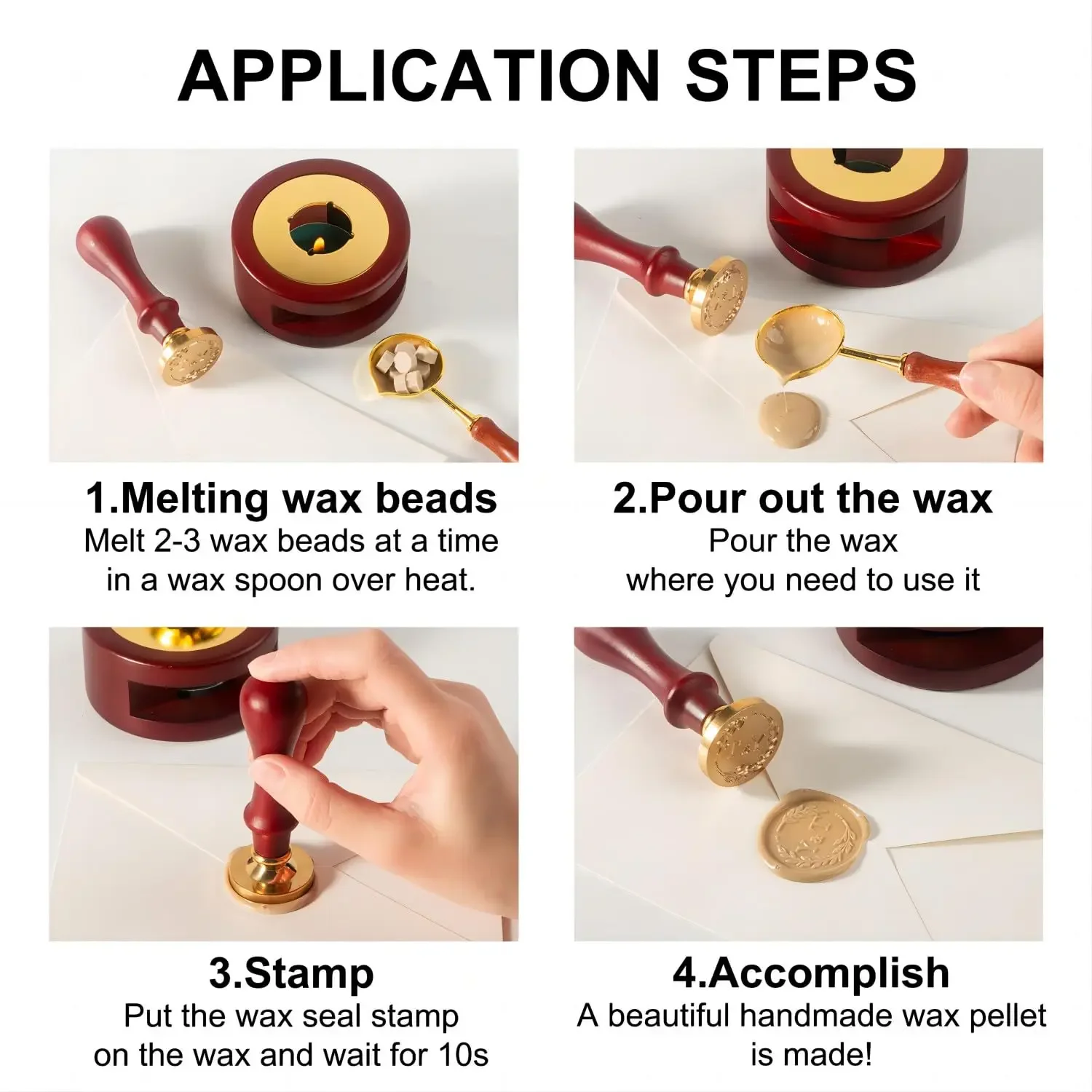 Kit stempel segel lilin kustom - Wax Seal Letter Kit ulasan dan harga