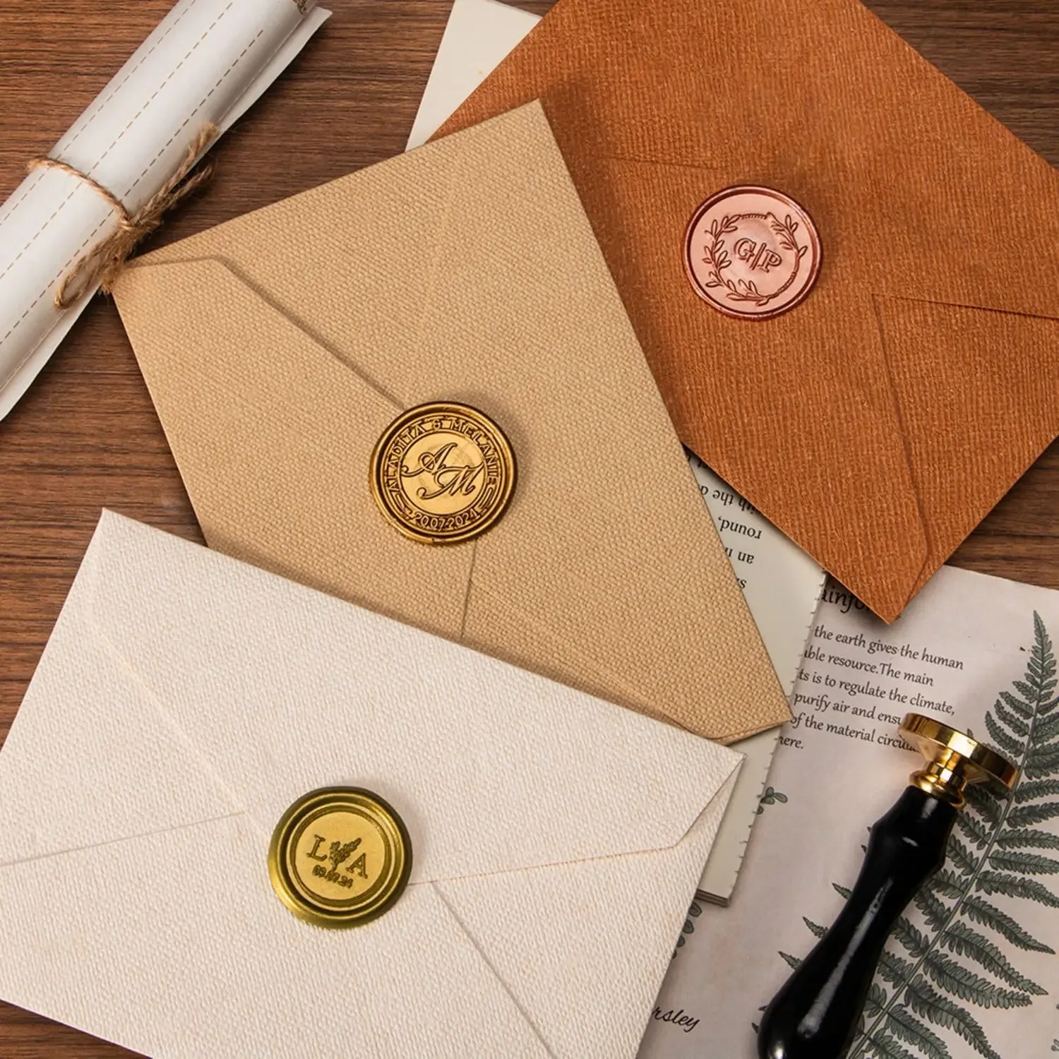 Kit stempel segel lilin kustom - Wax Seal Letter Kit ulasan dan harga