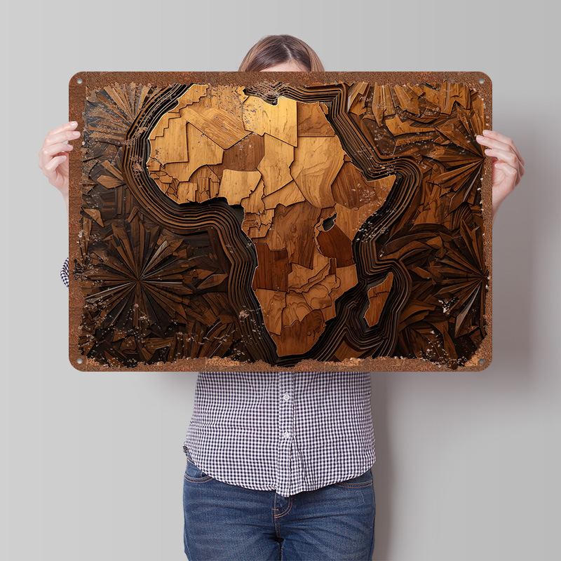 Poster Seni Ukiran Kayu Peta A - Custom Map Poster ulasan dan harga