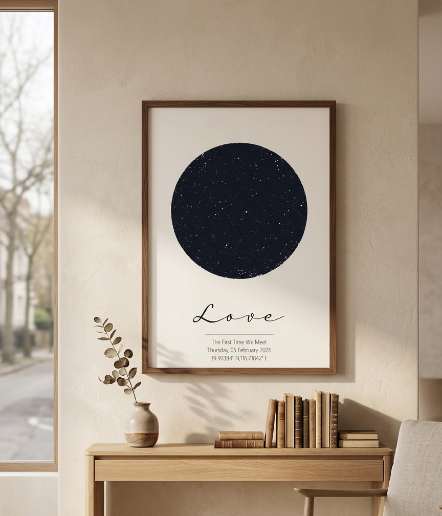 Cetakan Peta Bintang yang Dipe - Custom Star Map ulasan dan harga