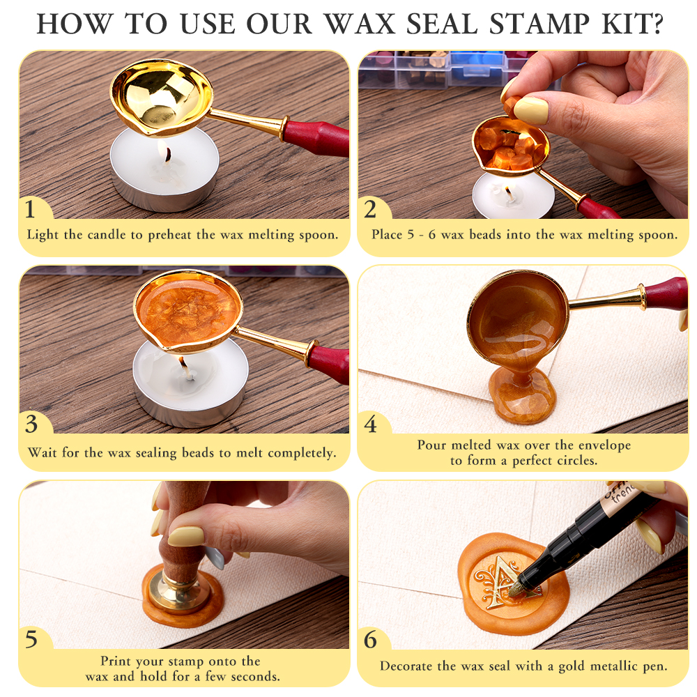 Set Stempel Lilin Huruf Alfabe - Wax Seal Letter Kit ulasan dan harga