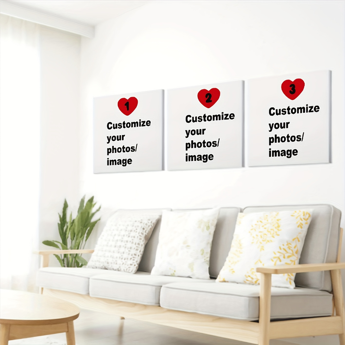 3pcs/set Poster Kanvas Persegi - Pet Portrait Custom ulasan dan harga