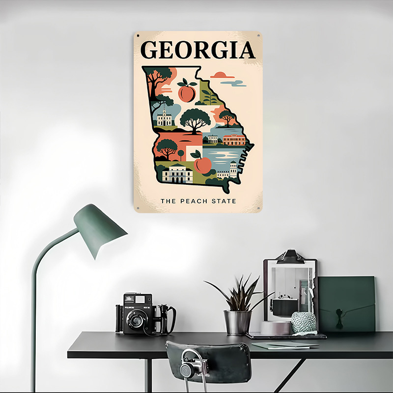 Georgia: Peta Bergambar The Pe - Custom Map Poster ulasan dan harga