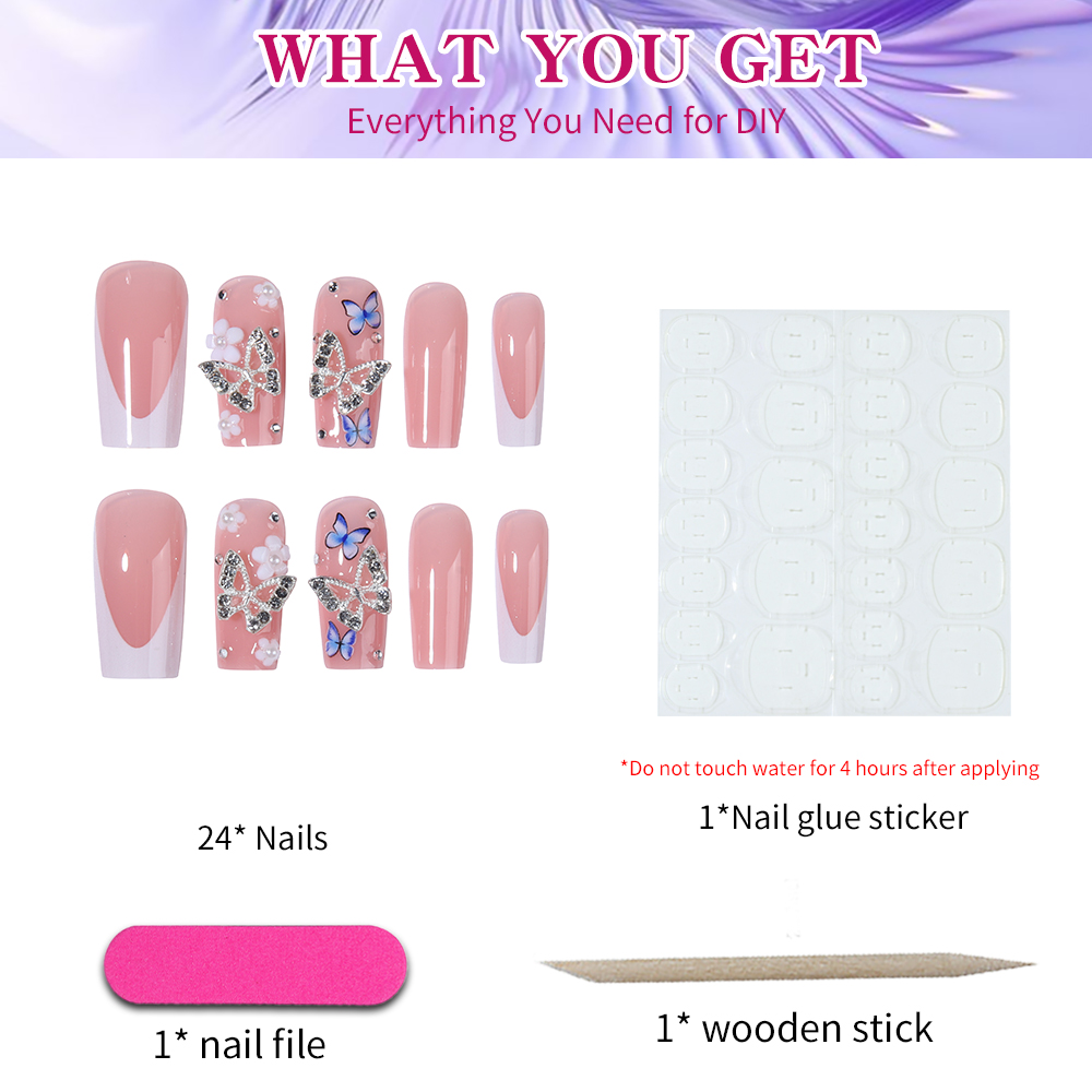 Bersinarlah dengan 24 Pcs Kuku - Pressed Flower Art ulasan dan harga