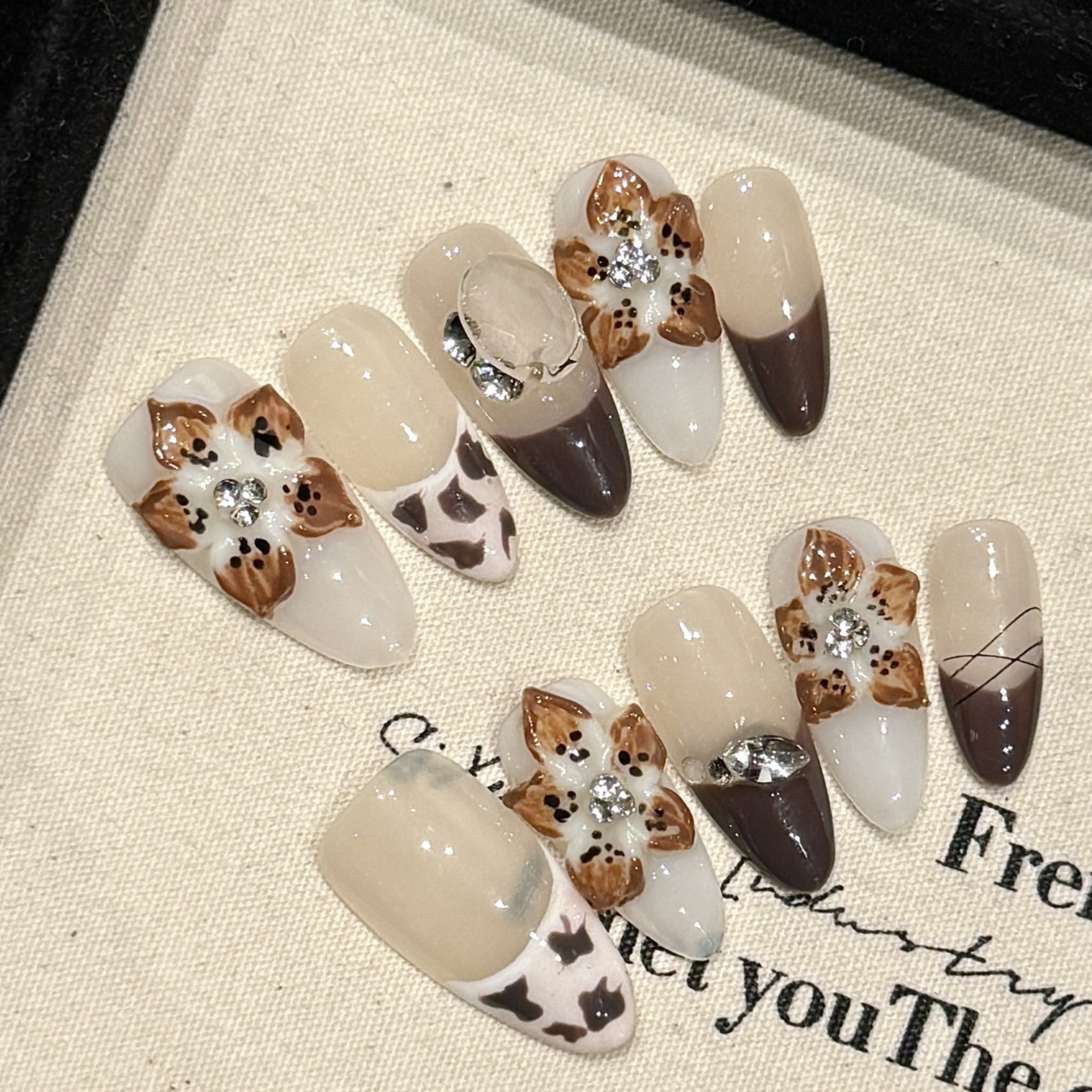 10 buah Glossy Almond buatan t - Pressed Flower Art ulasan dan harga