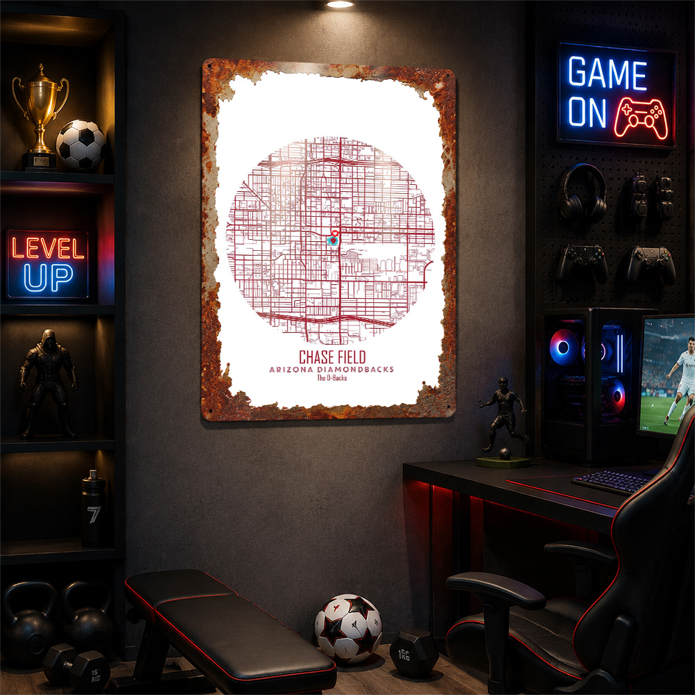Peta Stadion Chase Field Poste - Custom Map Poster ulasan dan harga