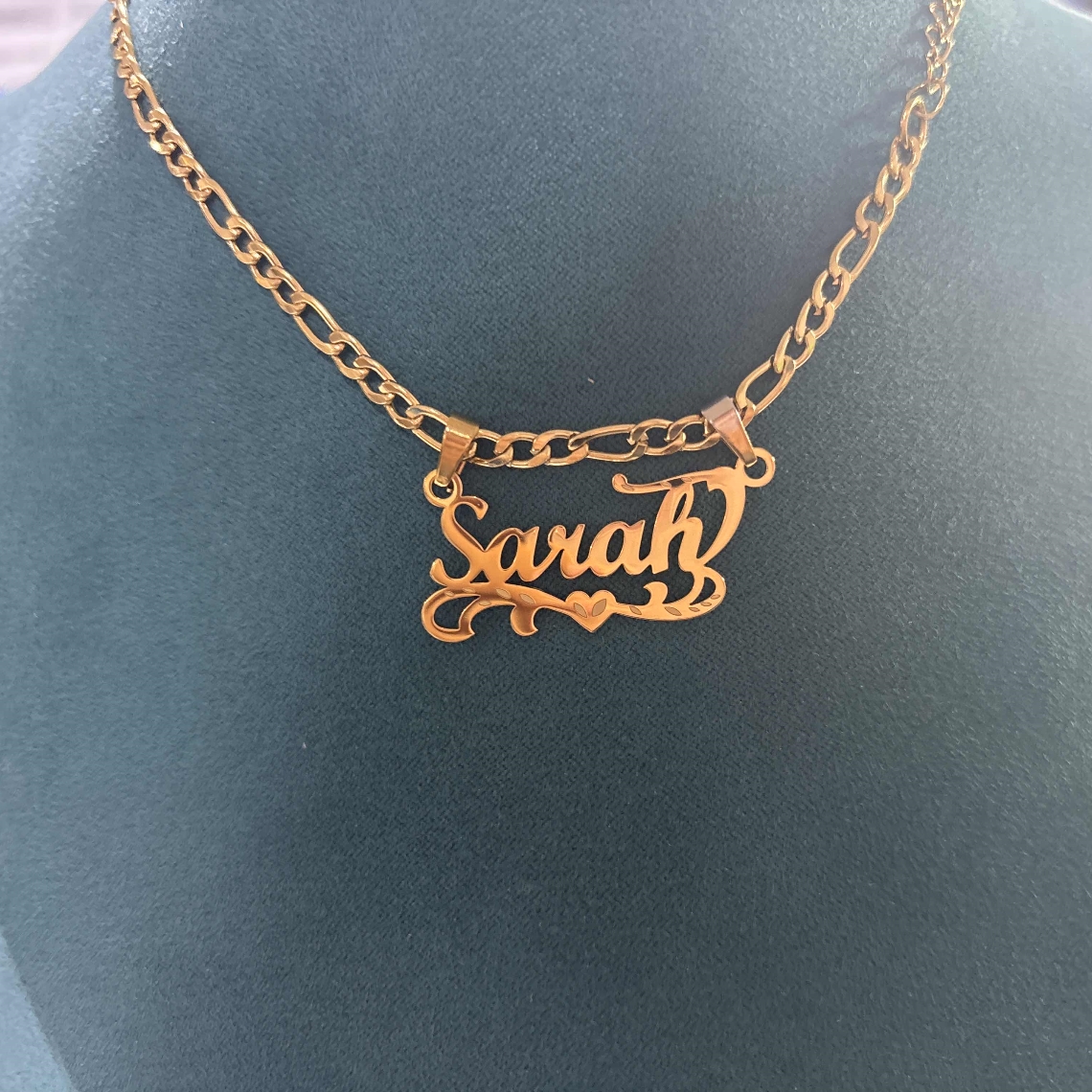 Kalung rantai Figaro kustom ka - Name Necklace Custom ulasan dan harga