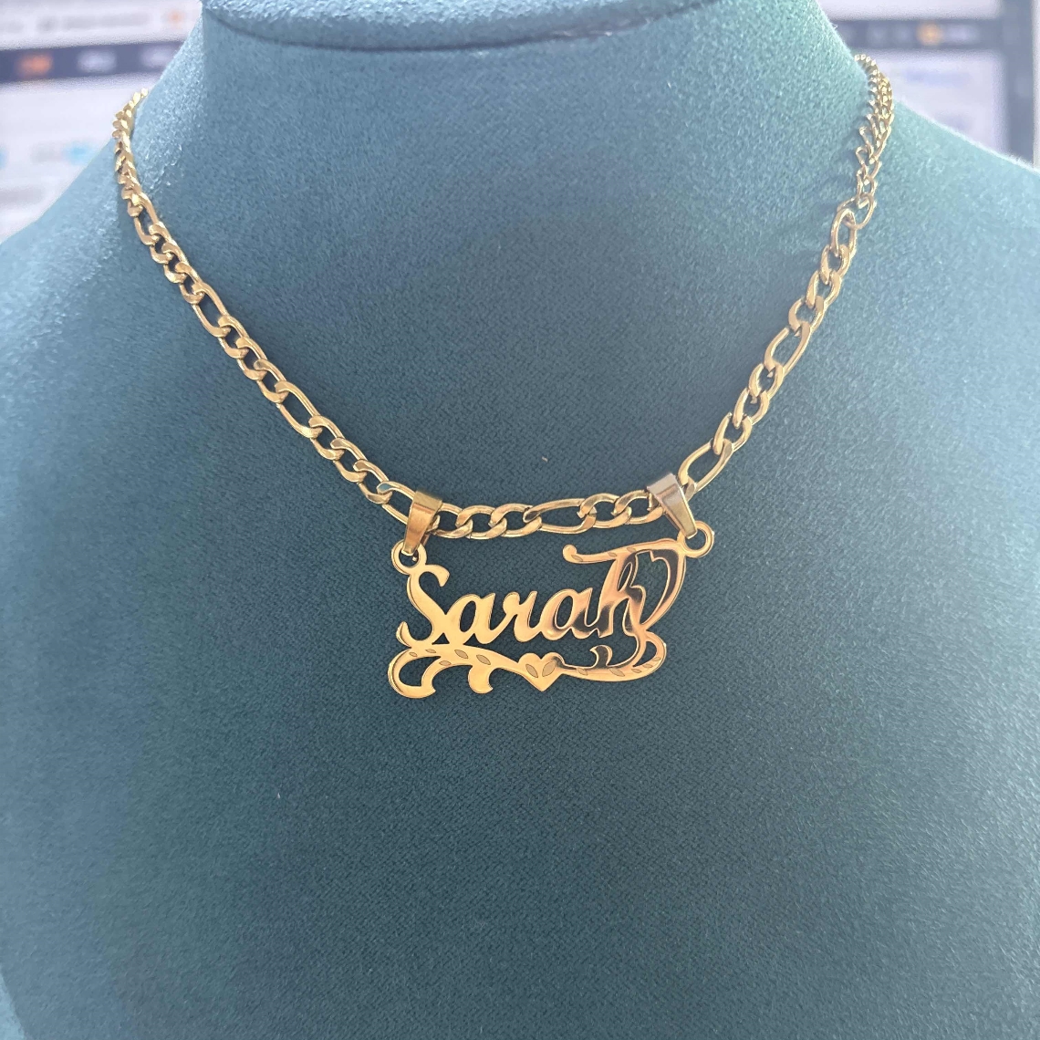 Kalung rantai Figaro kustom ka - Name Necklace Custom ulasan dan harga
