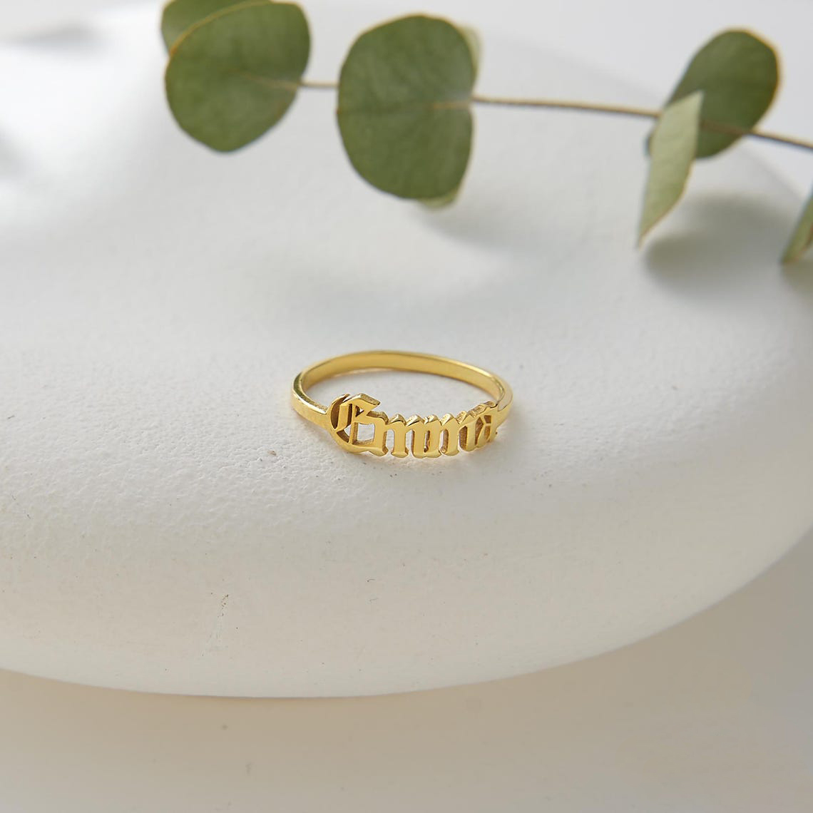 Cincin Emas Kustom Cincin Goti - Initial Ring Custom ulasan dan harga