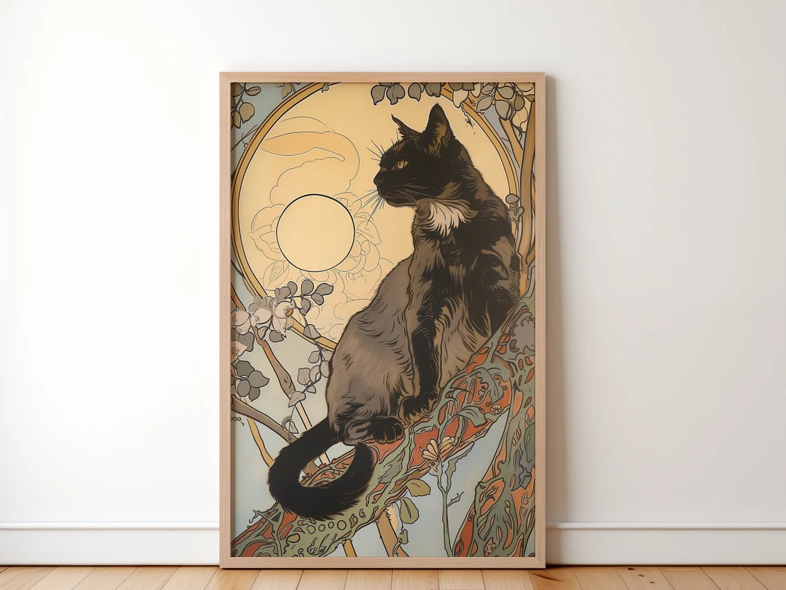 Dekorasi Dinding Kucing Hitam  - Family Tree Print ulasan dan harga