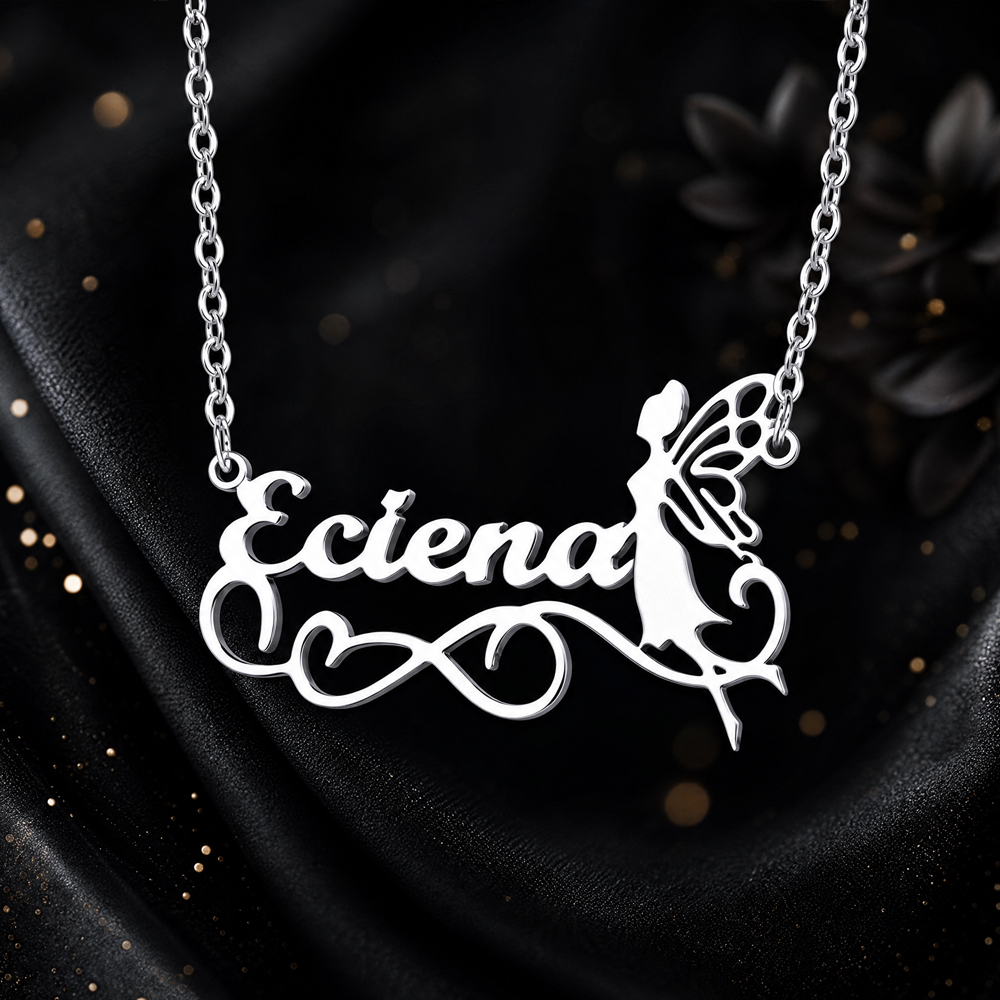 Kalung Nama Kupu-Kupu Kustom U - Name Necklace Custom ulasan dan harga