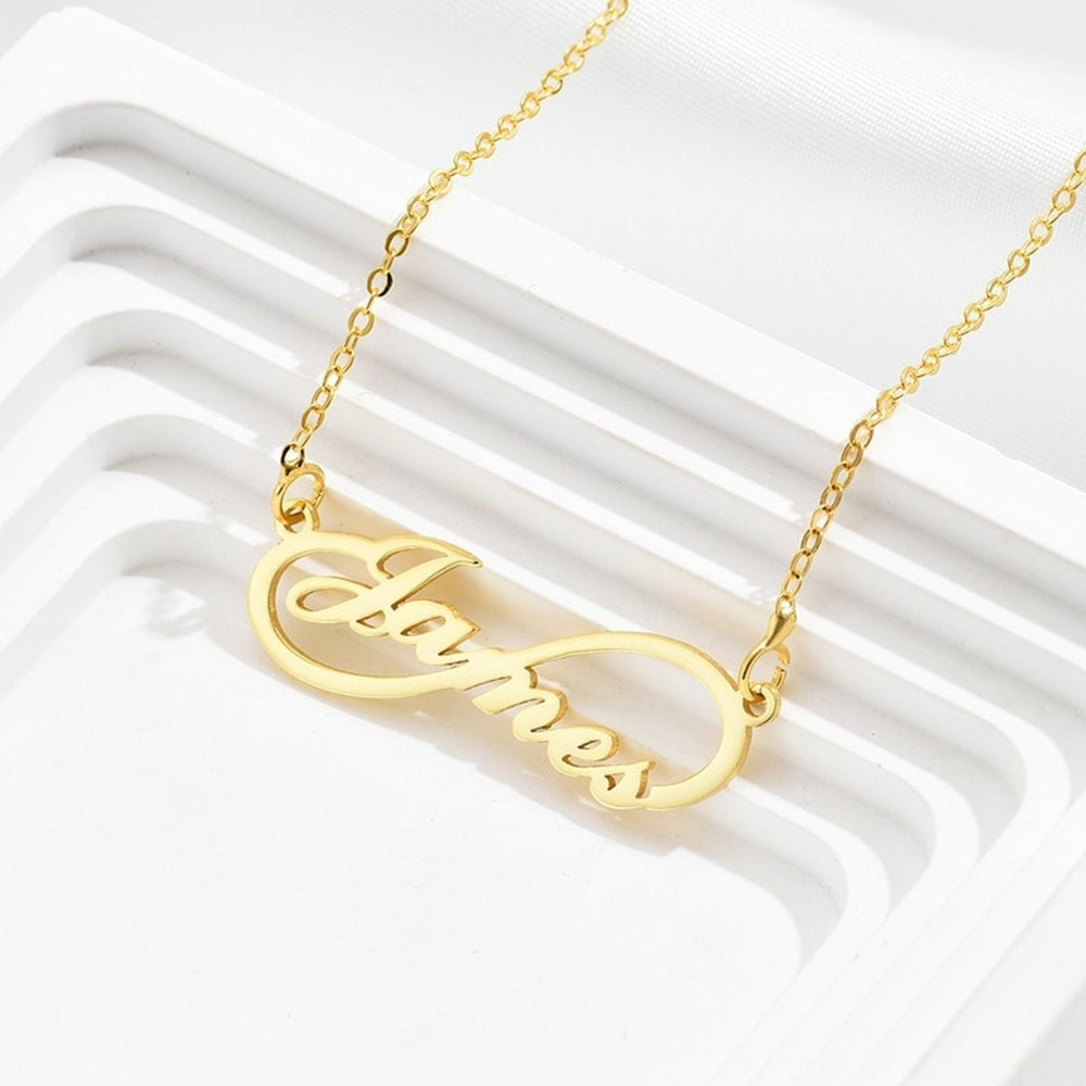 Kalung Nama Infinity Custom Be - Birth Flower Necklace ulasan dan harga