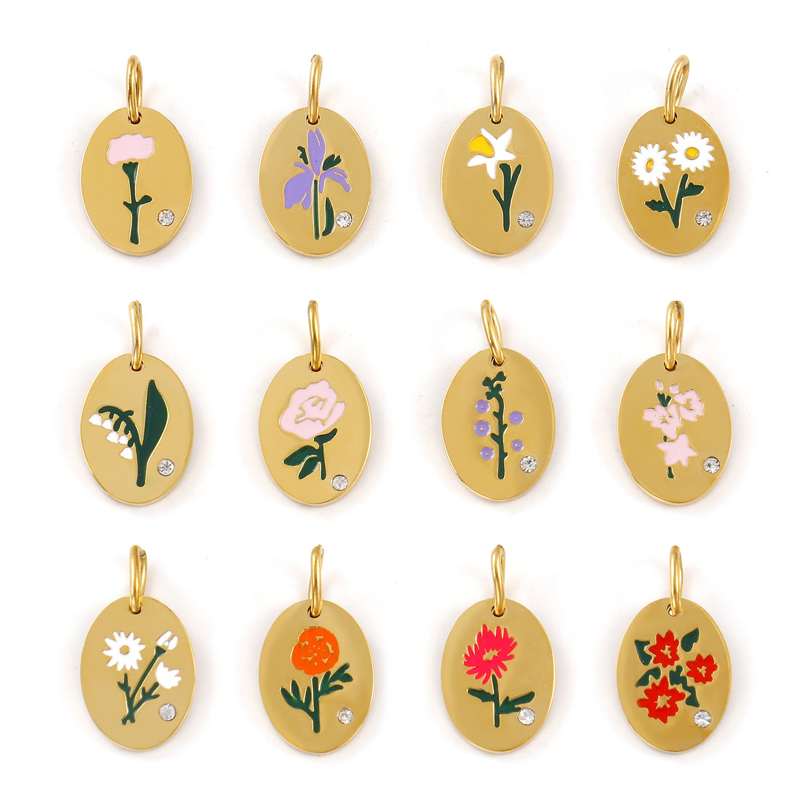 1 Buah Liontin Bunga Bulan Kel - Birth Flower Necklace ulasan dan harga