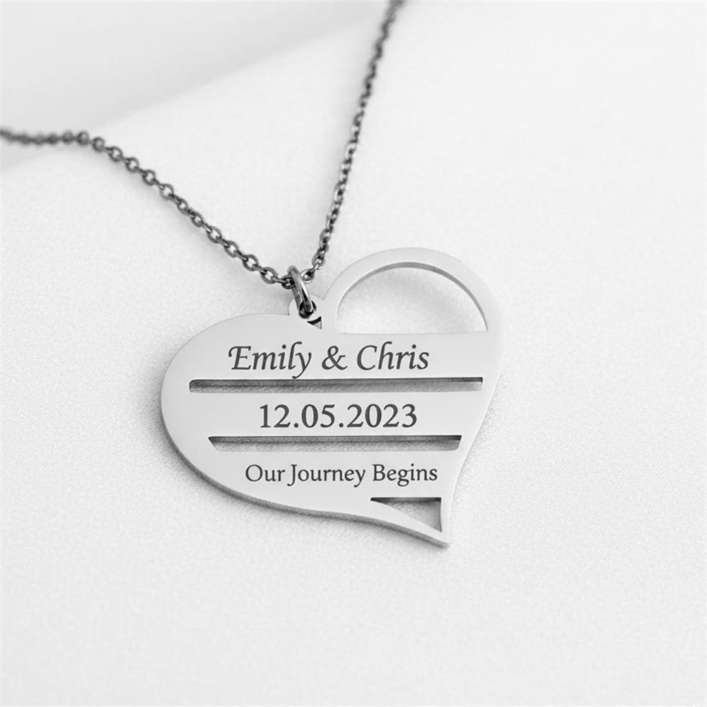 Kalung Hati Custom Stainless S - Birth Flower Necklace ulasan dan harga